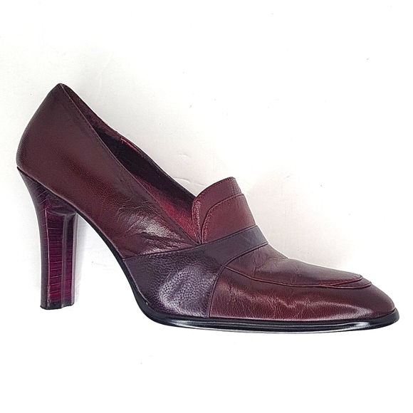 MODA SPANA Leather HIGH Heel Pumps Slip-on Loafer 7M - Picture 10 of 15